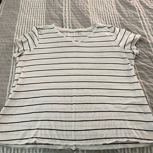 Maurices black and white striped tee